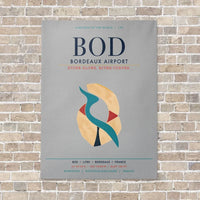Thumbnail for Bordeaux Airport BOD vertical canvas print - no frame - light gray background