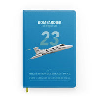 Thumbnail for Bombardier Learjet 23 design on turquoise notebook
