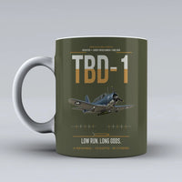 Thumbnail for TBD-1 Devastator design on green army ceramic mug, double-side print