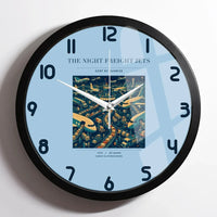 Thumbnail for VINTAGE G4133 - The Night Freight Jets - Designed Wall Clocks design on lightblue framed