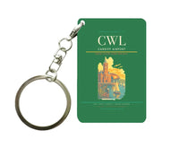Thumbnail for Cardiff Airport (CWL) design on green key chain
