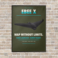 Thumbnail for AgEagle eBee X vertical canvas print - framed - green army background