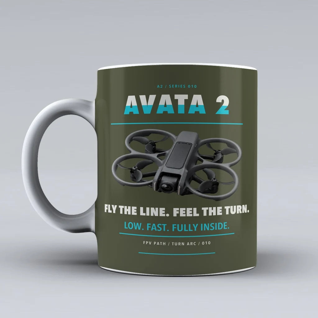Avata 2 Mug design on green army dji