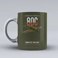 Thumbnail for IAR 80C design on green army ceramic mug, double-side print