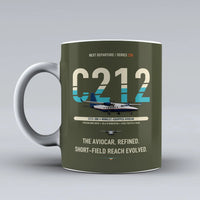 Thumbnail for C-212-300 Aviocar Mug design on green army casa