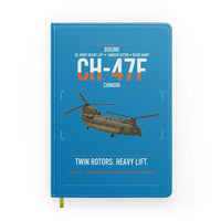Thumbnail for Boeing CH-47F Chinook design on turquoise notebook