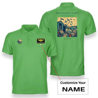 Thumbnail for VINTAGE G4526 - The Pigeon Loft - Double-Side Polo T-Shirt design on lightgreen+name