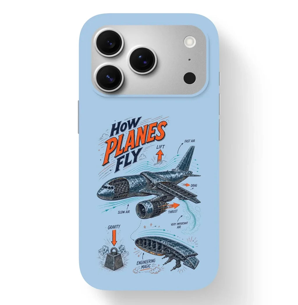 SIGNAL 616 - How Planes Fly V2 - MagSafe iPhone 17 Pro design on light blue magsafe iphone 17 pro