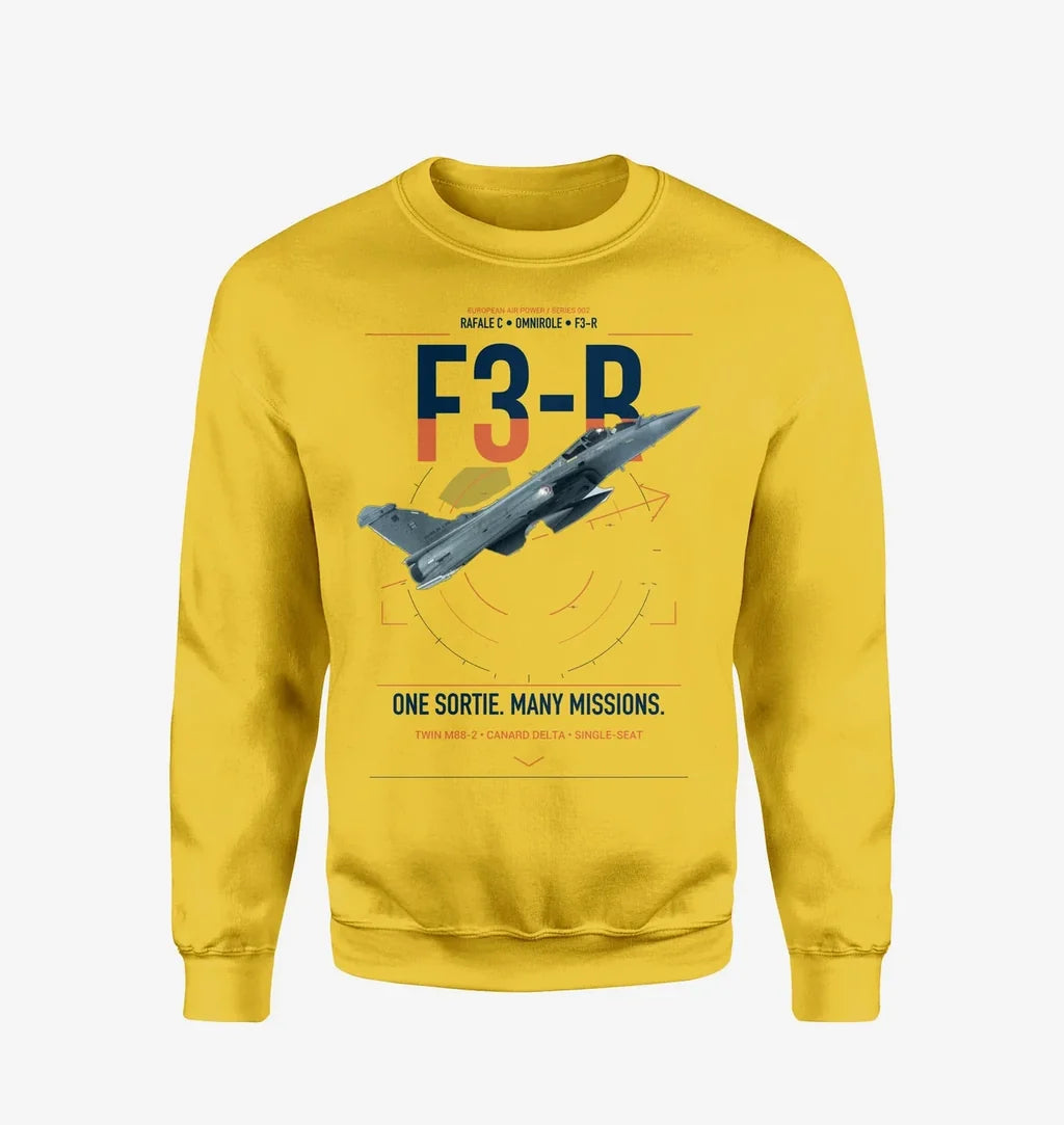 Dassault Rafale C — F3-R standard design on yellow sweatshirt