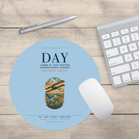 Thumbnail for James M. Cox Dayton International Airport (DAY) design on light blue round mouse pad