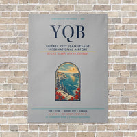 Thumbnail for Québec City Jean Lesage International Airport YQB vertical canvas print - no frame - light gray background