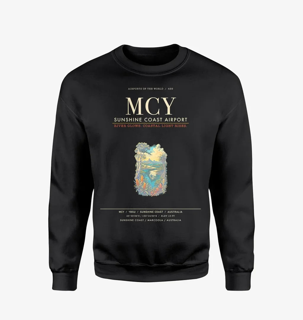 Sunshine Coast Airport MCY Sweatshirt - Black