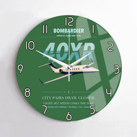 Thumbnail for Bombardier Learjet 40XR design on green no frame wall clock