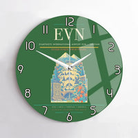 Thumbnail for Zvartnots International Airport (EVN) design on green no frame wall clock