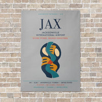 Thumbnail for Jacksonville International Airport JAX vertical canvas print - no frame - light gray background