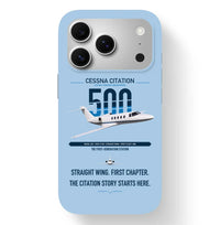 Thumbnail for Cessna Citation 500 - Citation I design on light blue magsafe iphone case, for iPhone 17 Pro