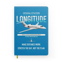 Thumbnail for Cessna Citation Longitude design on turquoise notebook