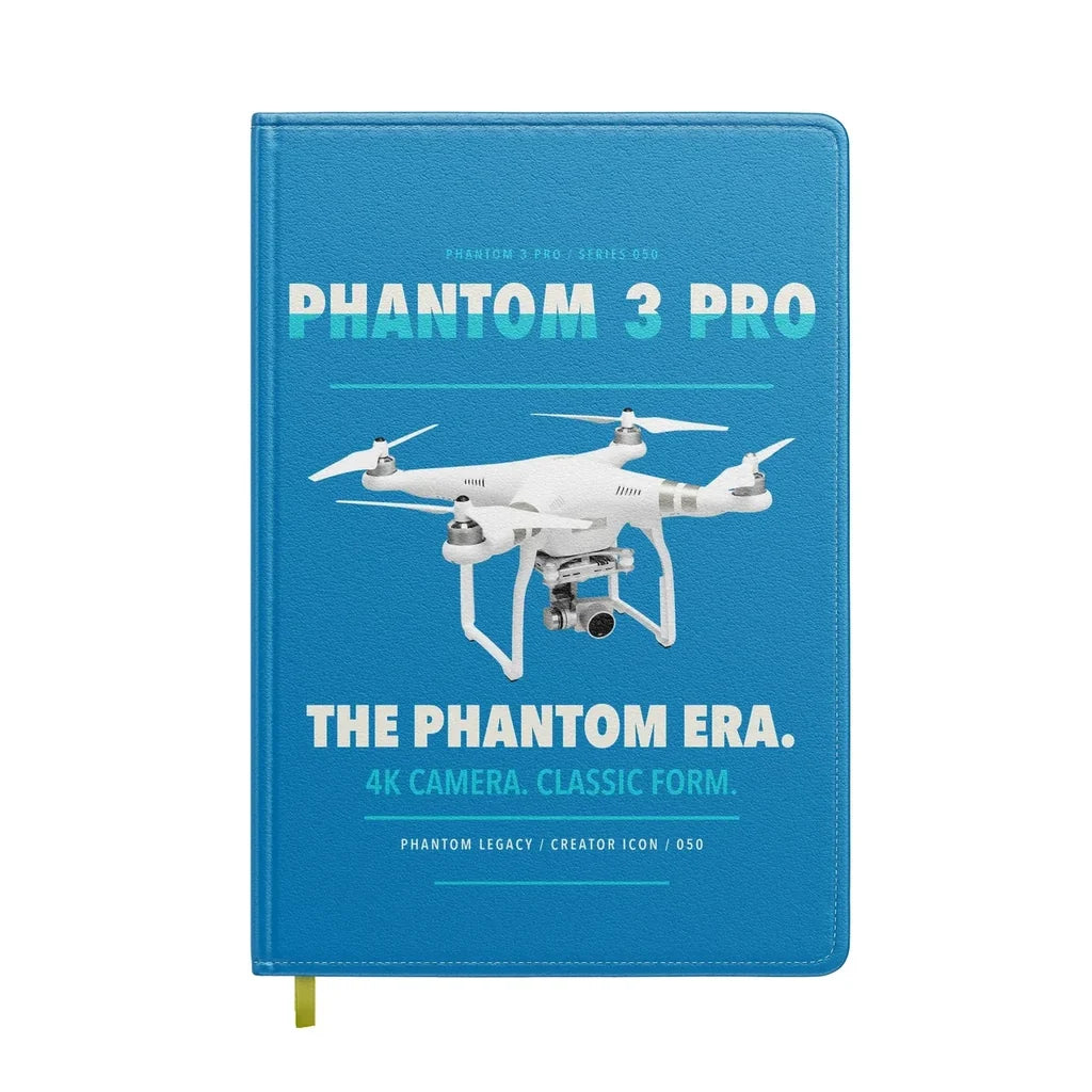 DJI Phantom 3 Professional design on turquoise notebook