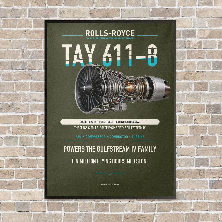 TAY 611-8 vertical canvas print - framed - green army background