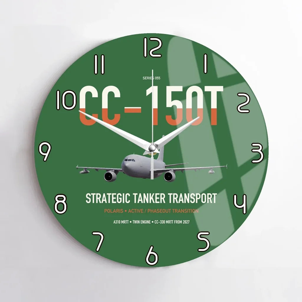 Airbus CC-150T Polaris design on green no frame wall clock