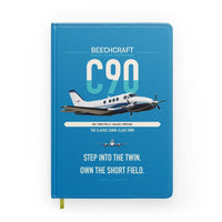 Thumbnail for Beechcraft King Air C90 design on turquoise notebook