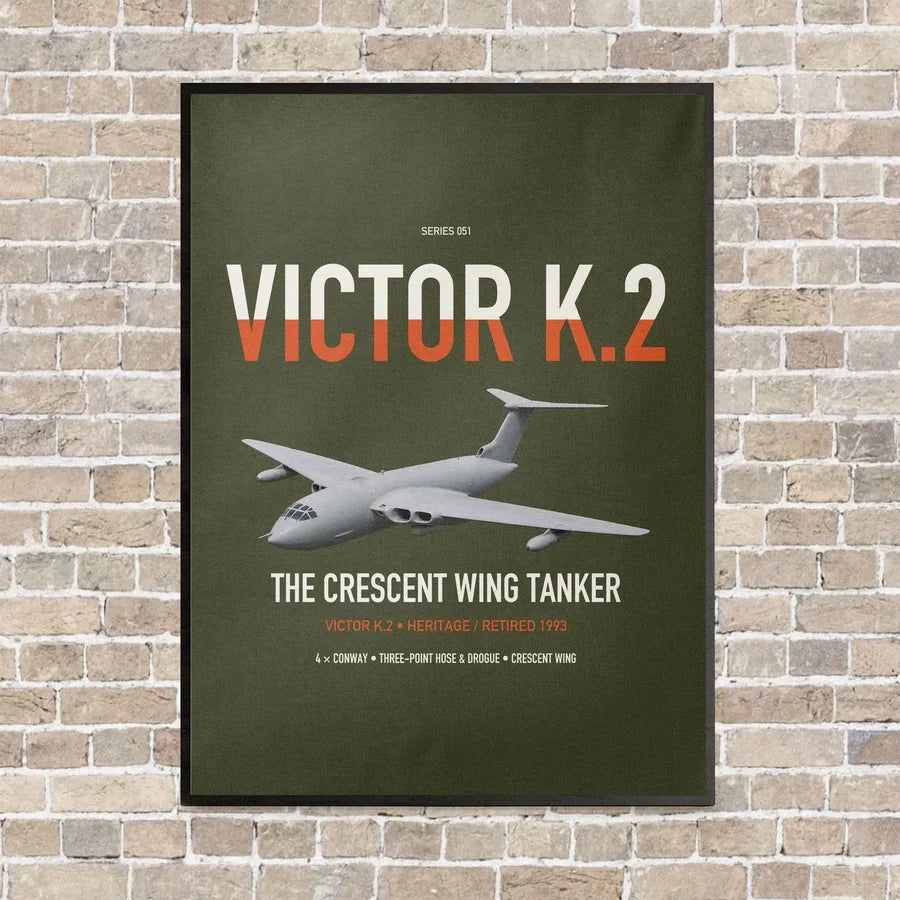 Handley Page Victor K.2 vertical canvas print - framed - green army background