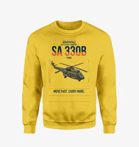 Thumbnail for Aérospatiale SA 330B Puma design on yellow sweatshirt
