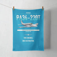 Thumbnail for Piper PA-34-220T Seneca V design on turquoise towel