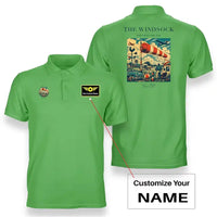 Thumbnail for VINTAGE G4136 - The Windsock - Double-Side Polo T-Shirt design on lightgreen+name