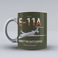 Thumbnail for E-11A BACN design on green army ceramic mug, double-side print
