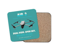 Thumbnail for DJI Air 3 design on turquoise 1 piece coaster