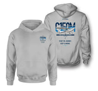 Thumbnail for Cessna 150M design on light gray double-side hoodie, double-side print