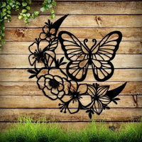 Thumbnail for Hanging wall decoration — Moon Butterfly Wall Sculpture 31x32CM silhouette — view 13
