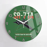 Thumbnail for SR-71A Blackbird design on green no frame wall clock