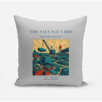 Thumbnail for VINTAGE G4509 - The Salvage Yard - Designed Pillows design on lightgray