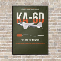 Thumbnail for KA-6D Intruder vertical canvas print - framed - green army background