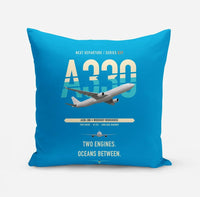 Thumbnail for Airbus A330-300 design on turquoise pillow
