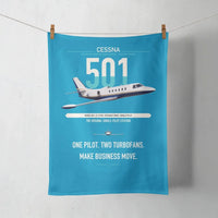 Thumbnail for Cessna 501 Citation I SP design on turquoise towel