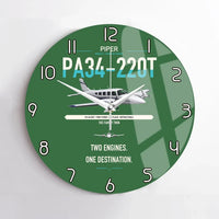 Thumbnail for Piper PA-34-220T Seneca V design on green no frame wall clock