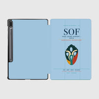 Thumbnail for Vasil Levski Airport – Sofia (SOF) design on light blue samsung tablet tablet case