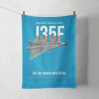 Thumbnail for Saab J 35F Draken design on turquoise towel