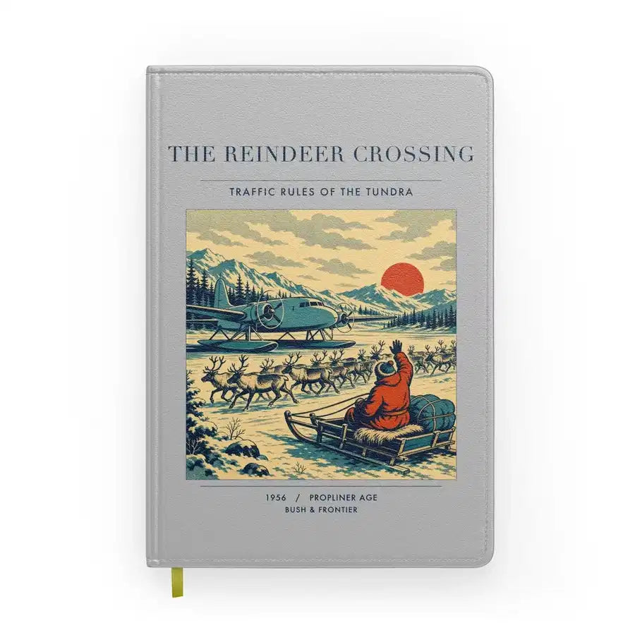 VINTAGE G4350 - The Reindeer Crossing - Designed Notebooks design on lightgray