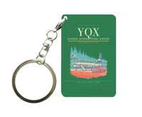 Thumbnail for Gander International Airport (YQX) design on green key chain