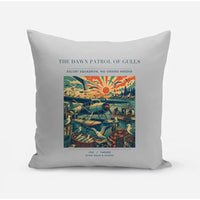 Thumbnail for VINTAGE G4411 - The Dawn Patrol Of Gulls - Designed Pillows design on lightgray