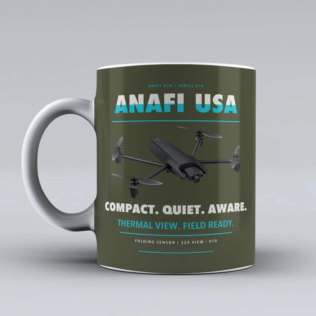 ANAFI USA Mug design on green army parrot
