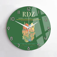 Thumbnail for Rodez–Aveyron Airport (RDZ) design on green no frame wall clock
