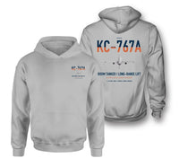 Thumbnail for Boeing KC-767A design on light gray double-side hoodie, double-side print