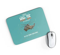 Thumbnail for Sikorsky HH-3E Jolly Green Giant design on turquoise rectangle mouse pad