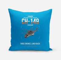 Thumbnail for Leonardo CH-149 Cormorant design on turquoise pillow