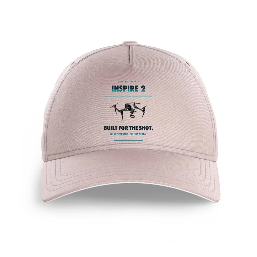 DJI Inspire 2 design on pink printed hat